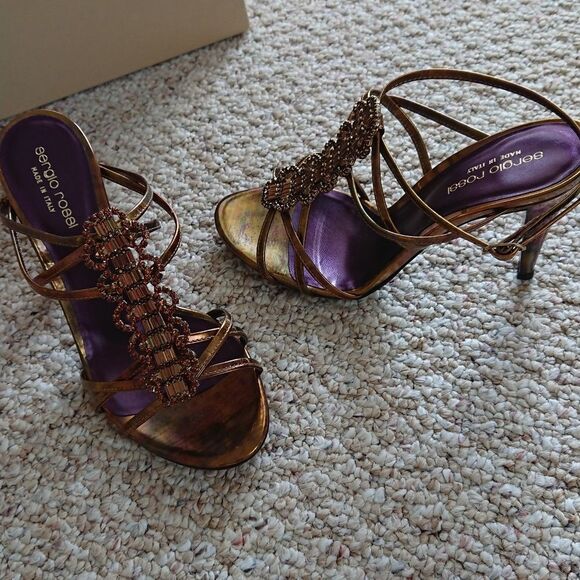 Sergio Rossi pelle Murano Floyd - metallic gold - Picture 4 of 9